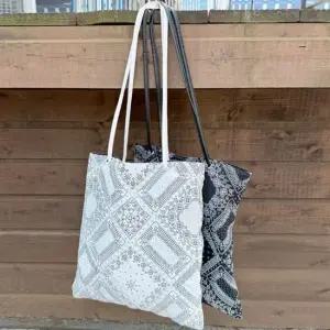 남녀 페이즐리 패턴 에코백 숄더백 캔버스 가방 2컬러 독특한가방 패턴가방 페이즐리가방