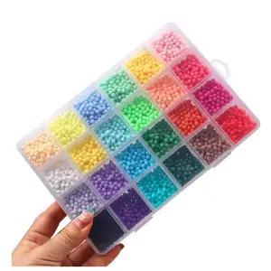 다용도 일체형 투명 수납함 24칸 1P 비즈 쥬얼리 보관 주얼리보관함 투명보관함 보석보관함