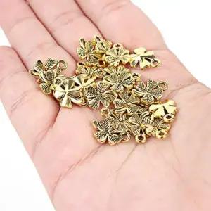 골드 네잎클로버 액세서리 팬던트 목걸이 부자재 키링 제작 네잎클로버팬던트