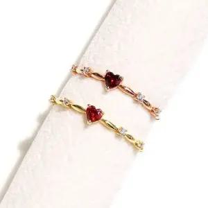 하트 베리넛 레이어드 반지 링 레이어드 ring