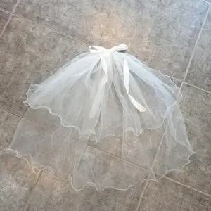 셀프 웨딩 더블 베일 리본 면사포 웨딩소품 브라이덜샤워 기념일 여장 선물 연극 분장