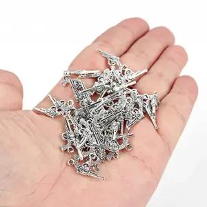 실버 펜던트 키링 부자재 리볼버 목걸이 액세서리 실버리볼버 모양펜던트 실버