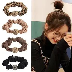 헤어끈 볼 4P세트 헤어끈 큐빅끈 고무줄