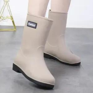 장마철 데일리 스타일 여성용 미들 레인부츠 여성롱레인부츠 레인슈즈 레인부츠