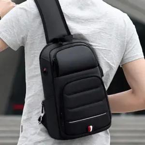 심플슬링백 GA-063 USB포트 휴대폰 남성 미니 데일리 심플슬링백 GA-063 USB포트