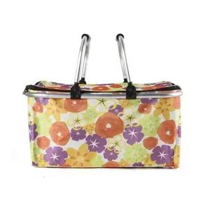 TBZ 피크닉준비물 플라워 보온보냉바구니-랜덤발송 쿨링백 보온보냉백 보냉파우치