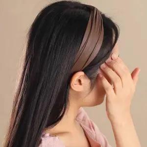 브라운 헤어밴드 가죽 헤어밴드브라운 여성헤어밴드 헤어밴드머리띠