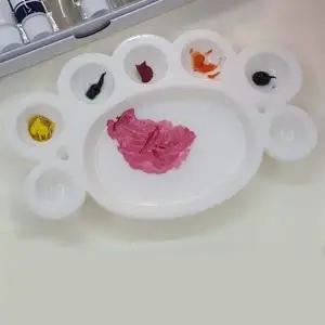 미술 파레트 물감소분 미술용품 발모양 팔레트