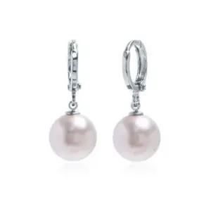 E496 10mm 화이트 진주 오스트리아 원터치 귀걸이 여자귀걸이 귀걸이추천 학생귀걸이 모임 여자선물