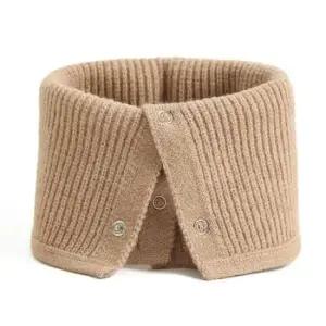 5컬러 간편 버튼 탈착 니트넥워머 똑딱이 숏 머플러