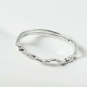 실버 925 백금도금 얇은 물결 오픈링 여성 패션 반지 여자실버반지 실버링반지 실버링 우정반지 선물용반지