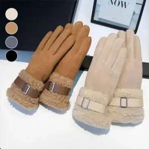 여성 뽀글이 윈터 기모 벨트 따뜻 터치 장갑 여자 겨 장갑 여자장갑 여성장갑 여자겨울장갑 회사원장갑