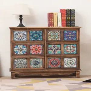 자개장 까치 장식 자개 수납장 전통 약장 장식장 서랍장