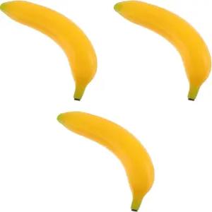 Amosfun 3pcs 바나나 마라카스 셰이커 룸바 손 타악기 장난감 리듬 음악 교육용