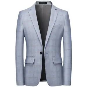 남사친 캐주얼 비즈니스 코트 원버튼 싱글 체크 재킷 정장자켓 정장 MF1