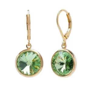 10mm 크리스탈 레버백 귀걸이 페리도트 골드 여자귀걸이 귀걸이추천 학생귀걸이 모임 여자선물