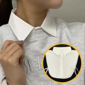 페이크셔츠 화이트 쉬폰 목카라 페이크카라 클래식 페이크카라 넥케이프 페이크셔츠 목셔츠 목카라