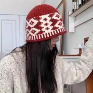 여성 니트 비니 빈티지 모자 겨울