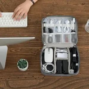 대용량 케이블 분리 수납 파우치 URD233 다용도 여성 여성 여행용 패션잡화 지갑 파우치 백인백 수납 가 케