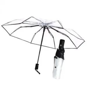 3단 투명 초경량 자동 우산 미니