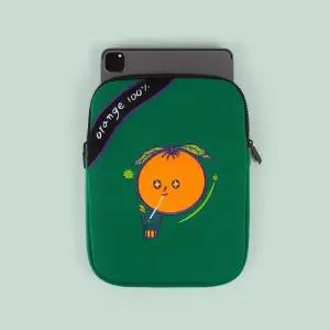 올뉴프레임 자수 아이패드 파우치 오렌지 100