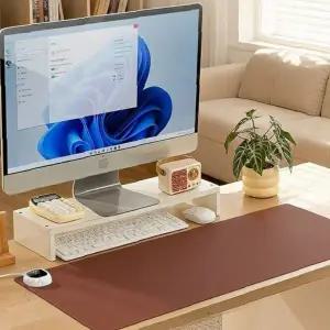 책상 위 온도 조절 발열 장패드 가죽 재질 겨울 난방 사무실 학습 공간 손목