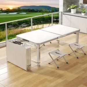 야외 접이식 테이블 캠핑 파라솔 편의점