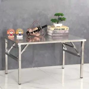 스텐원형테이블 접이식 스틸 야외용 식당원탁 탁자