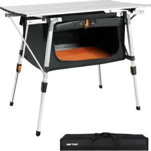 헤이트립 접이식 캠핑 테이블 수납 가방 롤업 알루미늄 휴대용 비치 높이 조절 가능 피크닉 그레이
