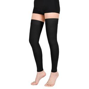 Wegitcs 여성용 남성용 허벅지 고압박 스타킹, 20~30mmHg 실리콘 밴드가 있는 발 없는 점진적 압박 양말, 정맥류, 부종, 후, 스포츠용 지원 양말