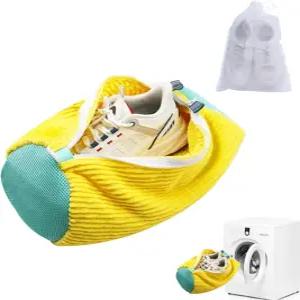 신발 세탁기 가방 및 건조기용 세탁용 운동화용 재사용 가능한 청소 테니스화 셀프 잠금 지퍼 포함 극세사