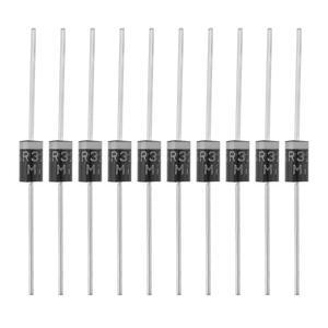 [미국배송] SING F LTD 50PCS SR3200 (S3200) 쇼트키 배리어 정류 다이오드 DO-201 200V 3A 57.4X4.9MM 소비자 가전 자동차 및 태양열 시스템용 고효율