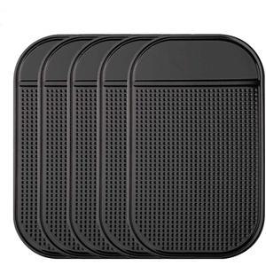 차량 대시보드 미끄럼 방지 매트, 레이더 감지기, 휴대폰, 열쇠, 유리, 거울, 금속, GPS, 코인을 위한 바이사미 5팩 스틱 엑스트라 두께 대시 패드
