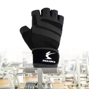 헬스장갑 턱걸이 트레이닝 글러브 2중 밴드 블랙 L 풀업장갑