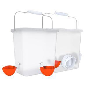 대형 자동 닭 급식기 및 급수기 세트 걸이식 가금류 사료 버킷