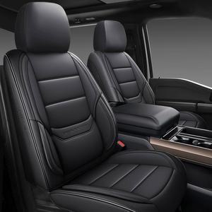 [미국배송] NS YOLO 가죽 카시트 커버 풀세트 대부분의 자동차 SUV 및 세단에 유니버설 핏 방수 럭셔리 쿠션 프로텍터 5개(블랙 풀세트-5 시트(전면 후면)