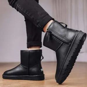 버클 AQM340D0 방한 털 스타일 부츠 방한화 남자 겨울 신발 털
