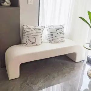 의자화이트 벤치 등받이 인테리어 가죽 소파체어