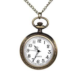 [미국배송] 쥬얼리웨 남성 여성 포켓 워치: 클래식 아라비아 숫자 쿼츠 오픈 페이스 빈티지 포브 펜던트 시계 체인 포함