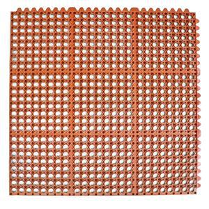 New Star 1pc 헤비 듀티 레드 36x36인치 연동 레스토랑 / 바 그리스 저항 고무 바닥 매트