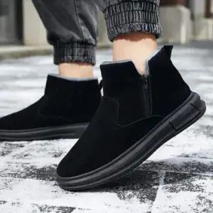 남자 DWI387D8 방한 겨울 스타일 신발 털 캐주얼 방한화 버클