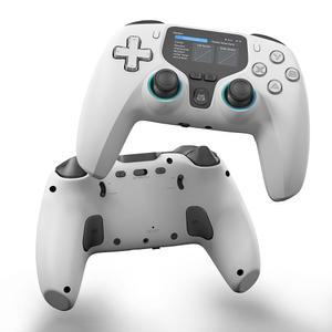 대화형 화면, 자이로스코프 보정 및 조이스틱 드 트 수리 기능을 갖춘 NBCP V6 무선 PC 컨트롤러, Windows 7, 8, 10, 11 / Android iOS용, 홀 효과 스틱 트리거, 프로그래밍 가능 버튼