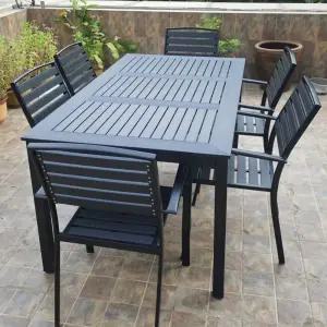 야외 6인용 테이블 원형 사각 철제 카페 방수 철제테이블