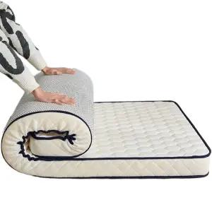 소형 매트리스 1인용 80x190cm 토퍼 6cm 바닥용 니트 이불 녹색 수면 라텍스