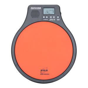 ENO MUSIC 타악기 휴대용 연습 장치 드럼 패드, 전자 가청 메트로놈 2 in 1 (ORANGE) 내장