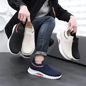 남성 ASA482G2 3컬러 니트 발편한 운동 런닝 슬립온