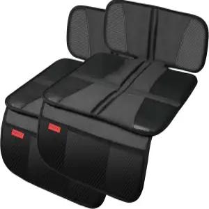 카이피 카시트 프로텍터 - 시트 보호 매트 두꺼운 패딩 내구성 방수 원단 가죽 강화 모서리 및 편리한