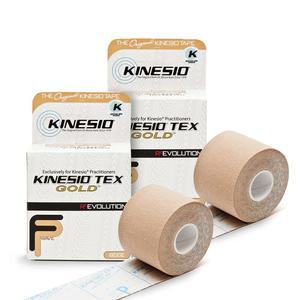 Kinesio 테이핑 - 신축성 있는 용 운동용 테이프 Tex Gold FP 베이지 5.1cm x 5m(2인치 16.5피트) 2팩