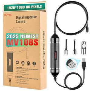 Autel MaxiVideo MV108S 디지털 검사 카메라, 2025년형 MV108, 8.5mm USB 산업용 내시경 IP67 방수, 1920P HD 보어스코프 카메라 39.37인치 코드 스네이크 C-amera (Autel 도구 및 PC용)
