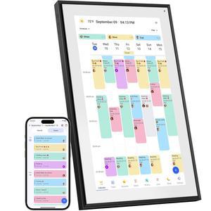 Canupdog 15.6인치 디지털 캘린더 벽 플래너 2026-2027 - 가족 일정을 위한 HD 터치스크린 스마트 포토 디스플레이, 32GB 전자 달력 집안일 차트 + 할 일 목록, 여성 엄마를 크리스마스 선물